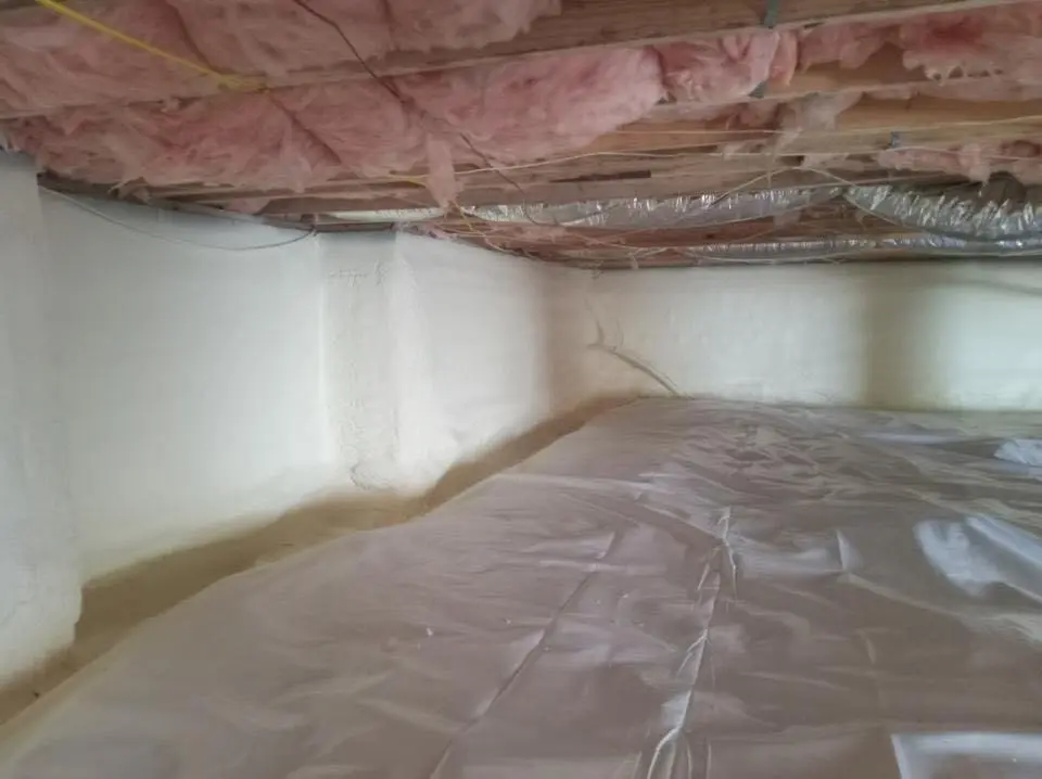 Crawl space encapsulation with closed-cell spray foam for Attic Insulation in Straban